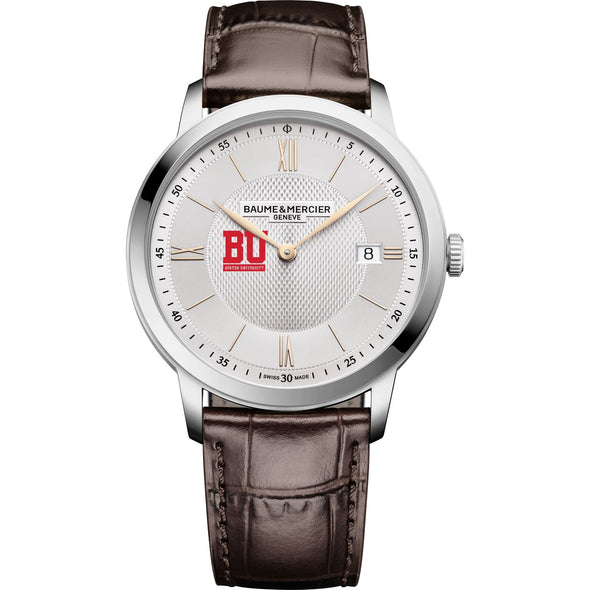 BU Men's Baume et Mercier 40mm Classima Quartz Watch with Silver Dial & Dark Brown Leather Strap Shot #2