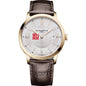 BU Men's Baume et Mercier 40mm Gold PVD Classima Watch with Silver Dial & Dark Brown Leather Strap Shot #2