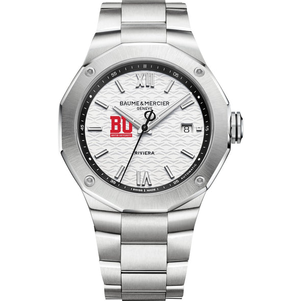 BU Men's Baume et Mercier 42mm Riviera Watch with White Dial & Bracelet Shot #2