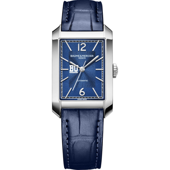 BU Men's Baume et Mercier 43X27mm Hampton Automatic Watch with Blue Dial & Blue Leather Strap Shot #2