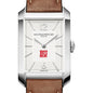BU Men's Baume et Mercier 43X27mm Hampton Watch with Silver Dial & Tan Leather Strap Shot #1