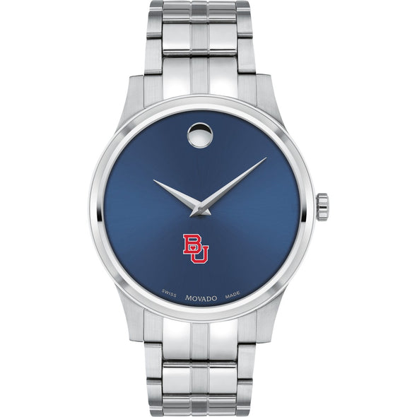 BU Men's Movado Collection Stainless Steel Watch with Blue Dial Shot #2