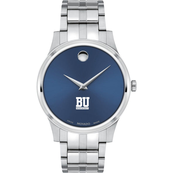 BU Men's Movado Collection Stainless Steel Watch with Blue Dial Shot #2