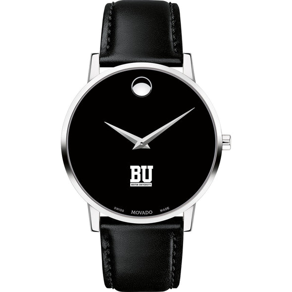 BU Men&#39;s Movado Museum with Leather Strap Shot #2