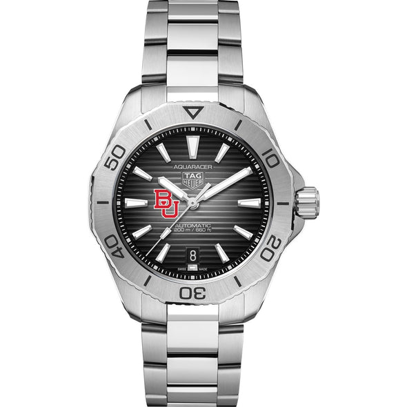 BU Men's TAG Heuer Steel Automatic Aquaracer with Black Dial Shot #2