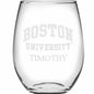BU Stemless Wine Glasses Made in the USA - Set of 2 Shot #2