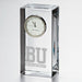 BU Tall Glass Desk Clock by Simon Pearce