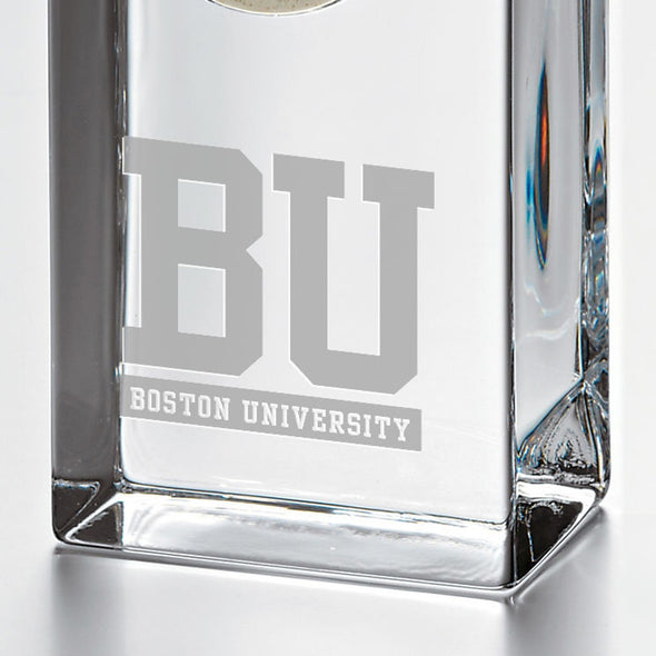 BU Tall Glass Desk Clock by Simon Pearce Shot #2