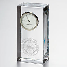 BU Tall Glass Desk Clock by Simon Pearce Shot #1