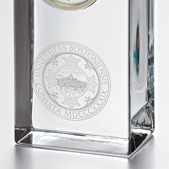 BU Tall Glass Desk Clock by Simon Pearce Shot #2