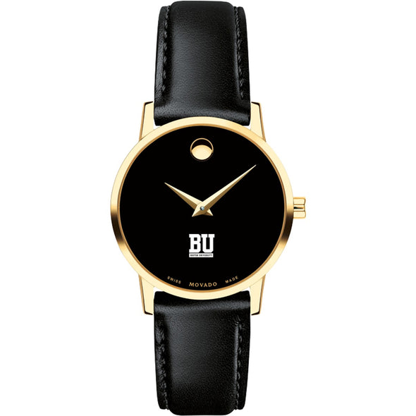 BU Women's Movado Gold Museum Classic Leather Shot #2