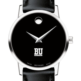 BU Women&#39;s Movado Museum with Leather Strap Shot #1