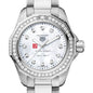 BU Women's TAG Heuer Steel Aquaracer with Diamond Dial & Bezel Shot #1