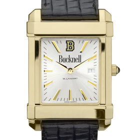 Bucknell Men's Gold Watch with 2-Tone Dial & Leather Strap at M.LaHart & Co. Shot #1