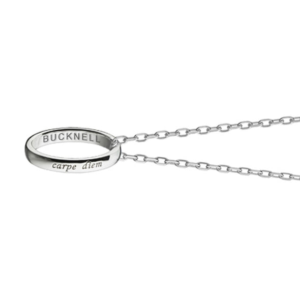 Bucknell Monica Rich Kosann "Carpe Diem" Poesy Ring Necklace in Silver Shot #3