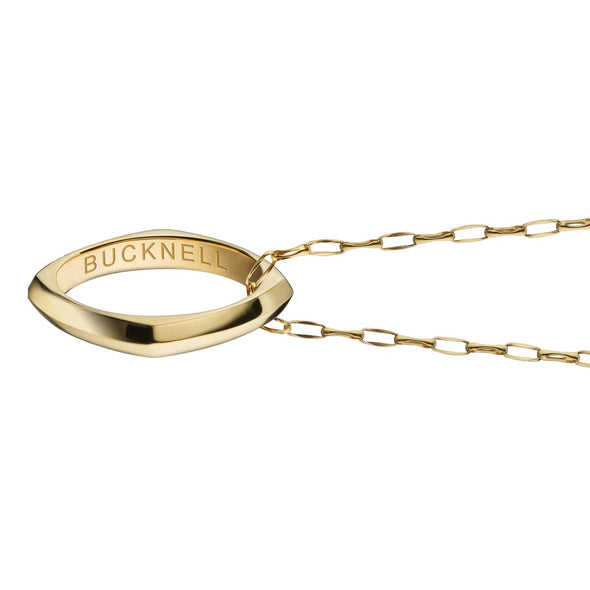 Bucknell Monica Rich Kosann Poesy Ring Necklace in Gold Shot #3