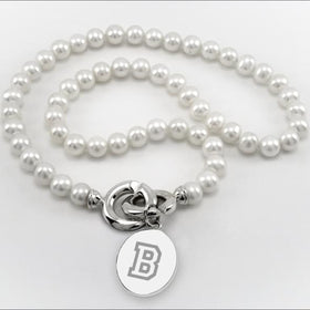 Bucknell Pearl Necklace with Sterling Silver Charm Shot #1
