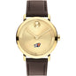 Bucknell University Men's Movado BOLD Gold with Chocolate Leather Strap Shot #2