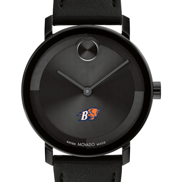 Bucknell University Men's Movado BOLD with Black Leather Strap Shot #1