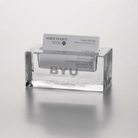BYU Glass Business Cardholder by Simon Pearce Shot #1