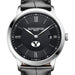 BYU Men's Baume et Mercier 40mm Classima Quartz Watch with Black Dial & Black Leather Strap