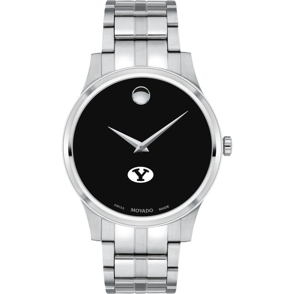 BYU Men's Movado Collection Stainless Steel Watch with Black Dial Shot #2