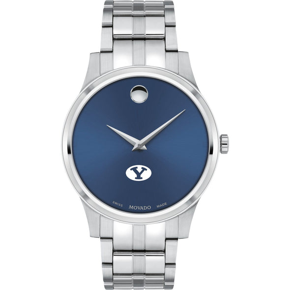 BYU Men's Movado Collection Stainless Steel Watch with Blue Dial Shot #2