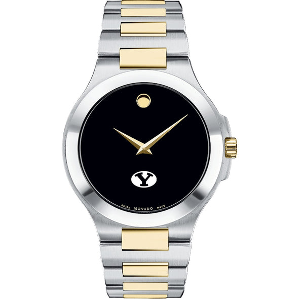 BYU Men&#39;s Movado Collection Two-Tone Watch with Black Dial Shot #2