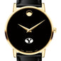 BYU Men's Movado Gold Museum Classic Leather Shot #1