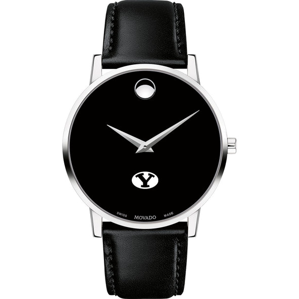 BYU Men&#39;s Movado Museum with Leather Strap Shot #2
