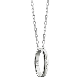 BYU Monica Rich Kosann "Carpe Diem" Poesy Ring Necklace in Silver Shot #1