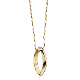 BYU Monica Rich Kosann Poesy Ring Necklace in Gold Shot #1