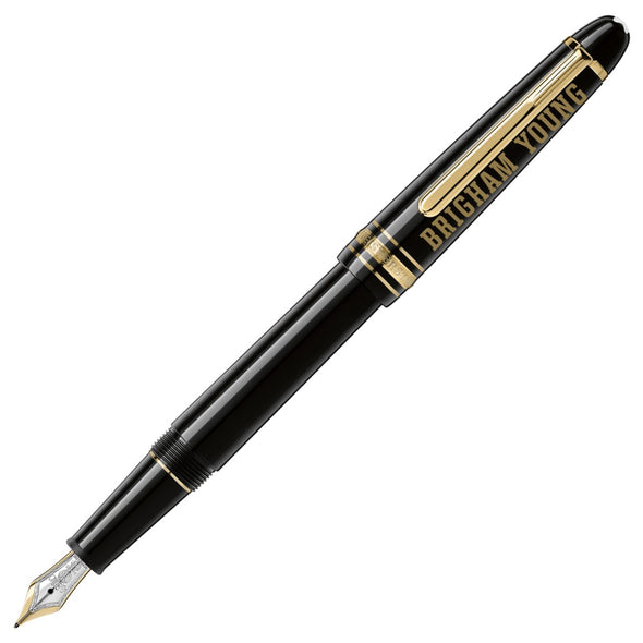 BYU Montblanc Meisterstück Classique Fountain Pen in Gold Shot #1