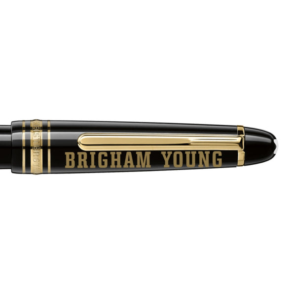 BYU Montblanc Meisterstück Classique Fountain Pen in Gold Shot #2