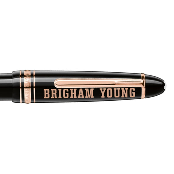 BYU Montblanc Meisterstück LeGrand Ballpoint Pen in Red Gold Shot #2