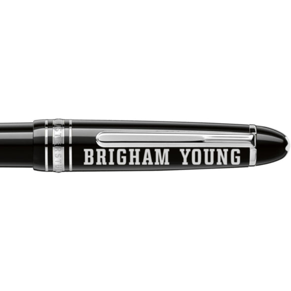 BYU Montblanc Meisterstück Midsize Platinum-Coated Ballpoint Pen Shot #2