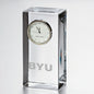 BYU Tall Glass Desk Clock by Simon Pearce Shot #1