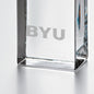 BYU Tall Glass Desk Clock by Simon Pearce Shot #2