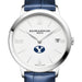 BYU Women's Baume et Mercier 36.5mm Classima Watch with White Dial & Blue Leather Strap