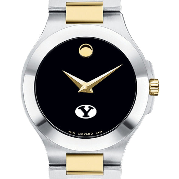 BYU Women&#39;s Movado Collection Two-Tone Watch with Black Dial Shot #1