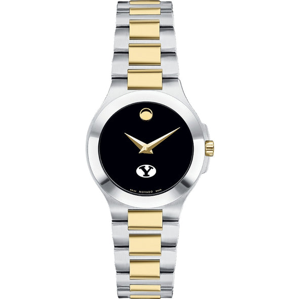BYU Women&#39;s Movado Collection Two-Tone Watch with Black Dial Shot #2