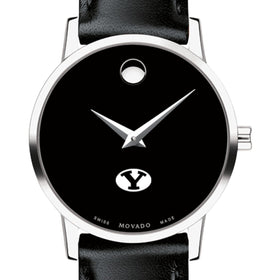 BYU Women&#39;s Movado Museum with Leather Strap Shot #1