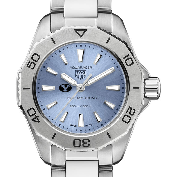 BYU Women&#39;s TAG Heuer Steel Aquaracer with Blue Sunray Dial Shot #1