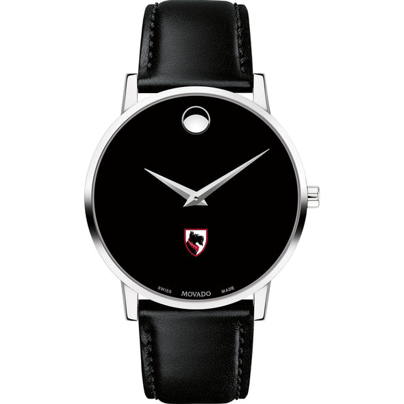 Carnegie Mellon Men&#39;s Movado Museum with Leather Strap Shot #2