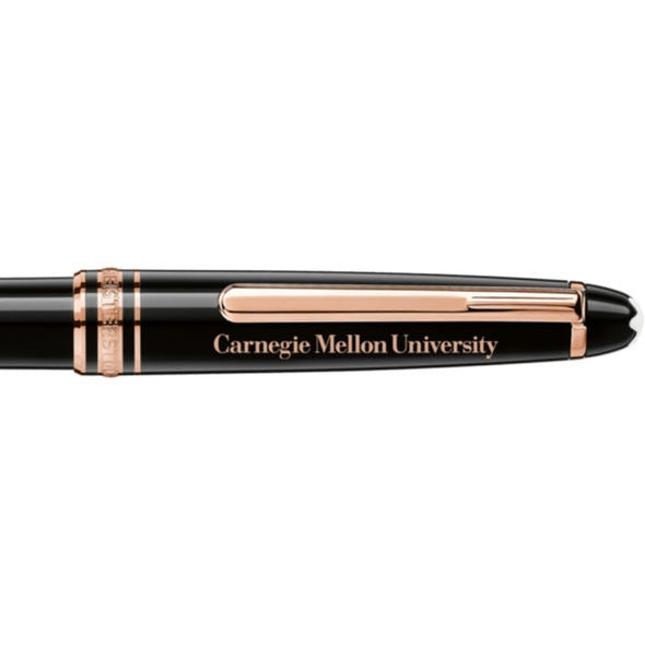 Carnegie Mellon Montblanc Meisterstück Classique Ballpoint Pen in Red Gold Shot #2