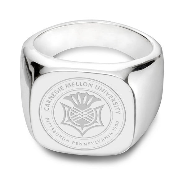 Carnegie Mellon Sterling Silver Square Cushion Ring Shot #2