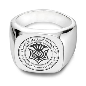 Carnegie Mellon Sterling Silver Square Cushion Ring Shot #1