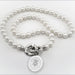 Carnegie Mellon University Pearl Necklace with Sterling Silver Charm