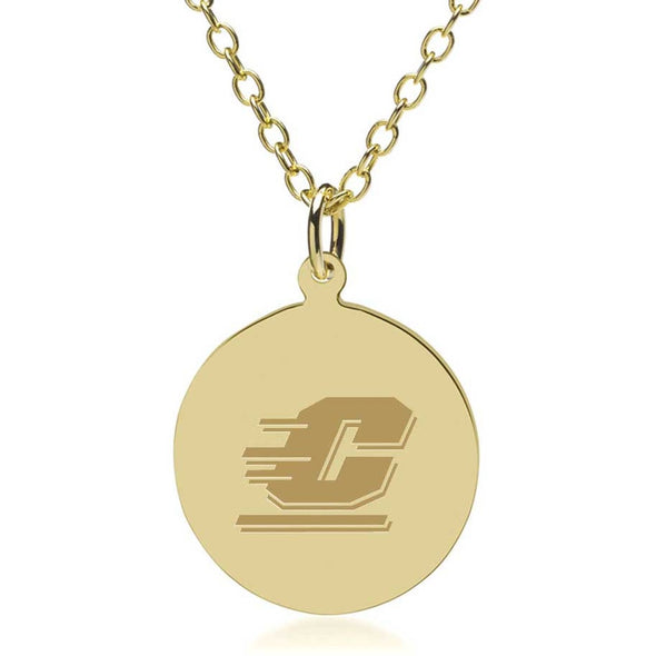 Central Michigan 14K Gold Pendant & Chain Shot #1