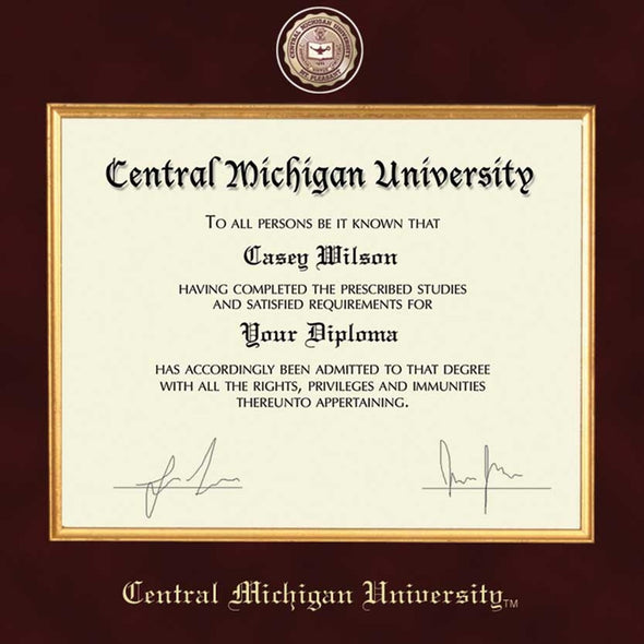 Central Michigan Diploma Frame - Excelsior Shot #2
